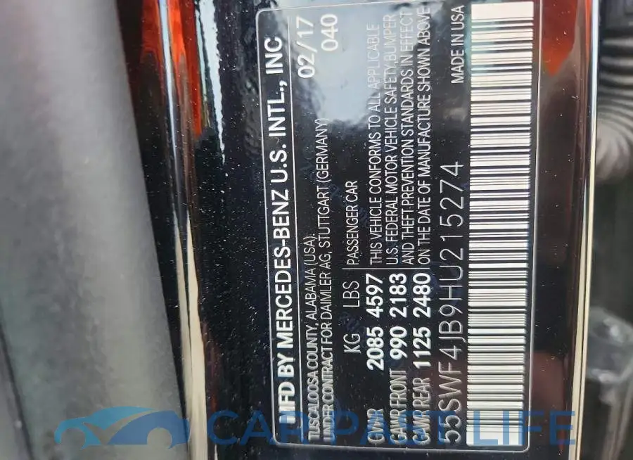 55SWF4JB9HU215274# 12