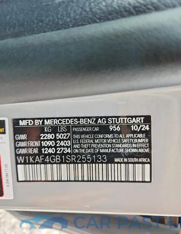 W1KAF4GB1SR255133# 12