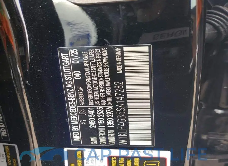W1KLF4GB5SA147282# 12