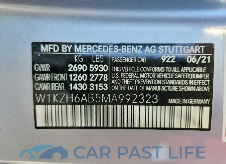 W1KZH6AB5MA992323# 12