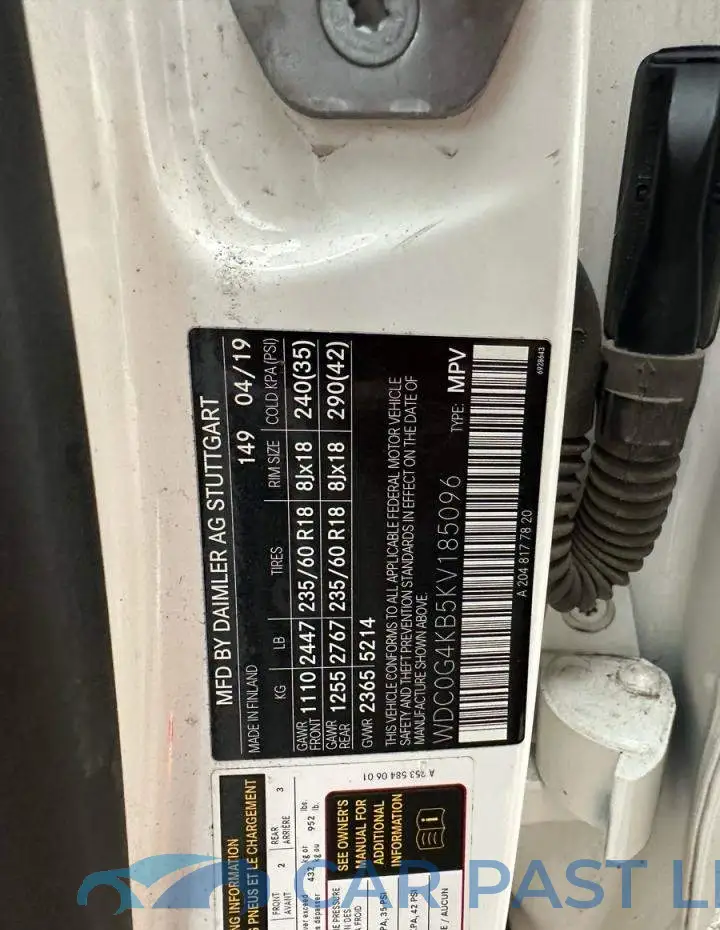 WDC0G4KB5KV185096# 10