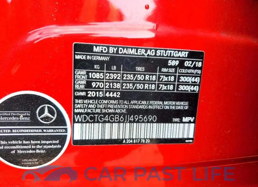 WDCTG4GB6JJ495690# 13