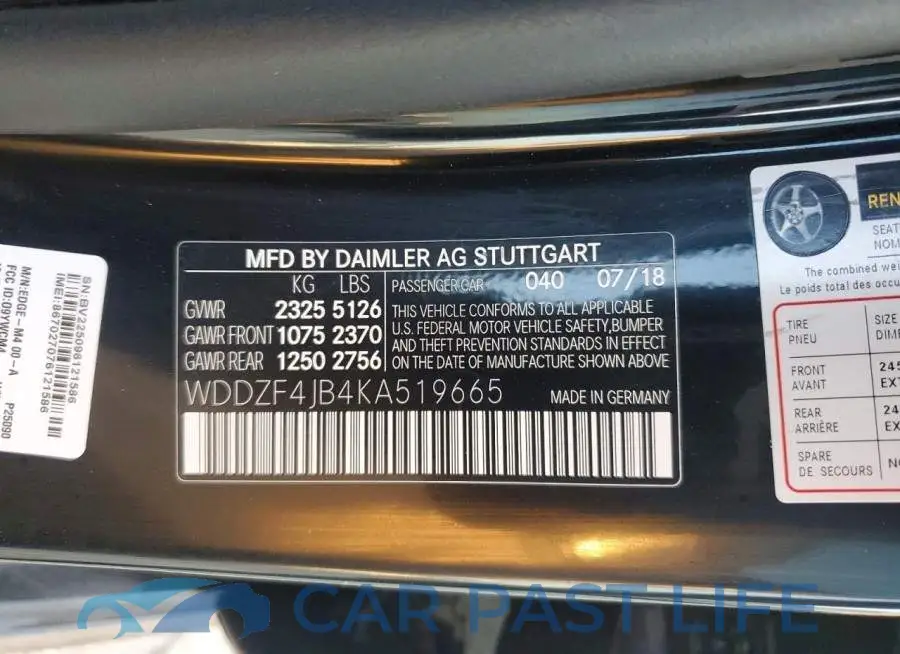 WDDZF4JB4KA519665# 12