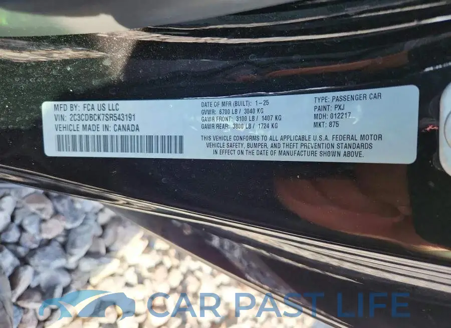 2C3CDBCK7SR543191# 12