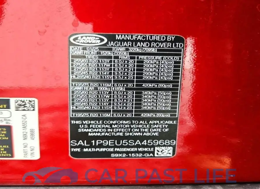 SAL1P9EU5SA459689# 13