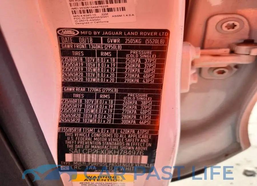 SALCP2FX0KH784976# 13