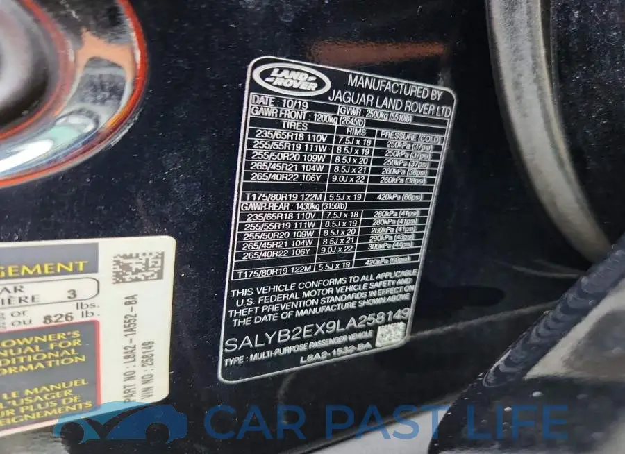 SALYB2EX9LA258149# 13