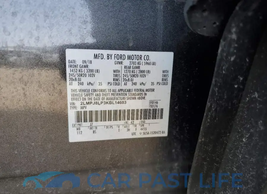 2LMPJ8LP3KBL14603# 14