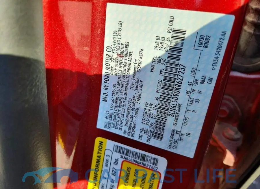 3LN6L5D90KR627237# 12