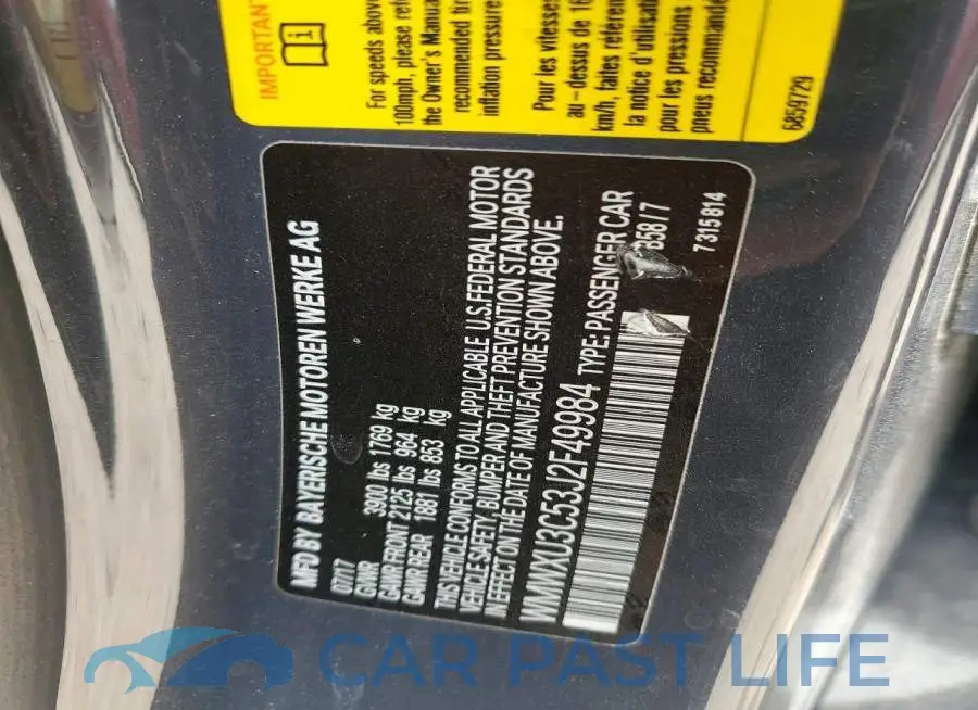 WMWXU3C53J2F49984# 12