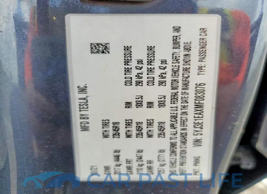 5YJ3E1EAXMF083076# 12