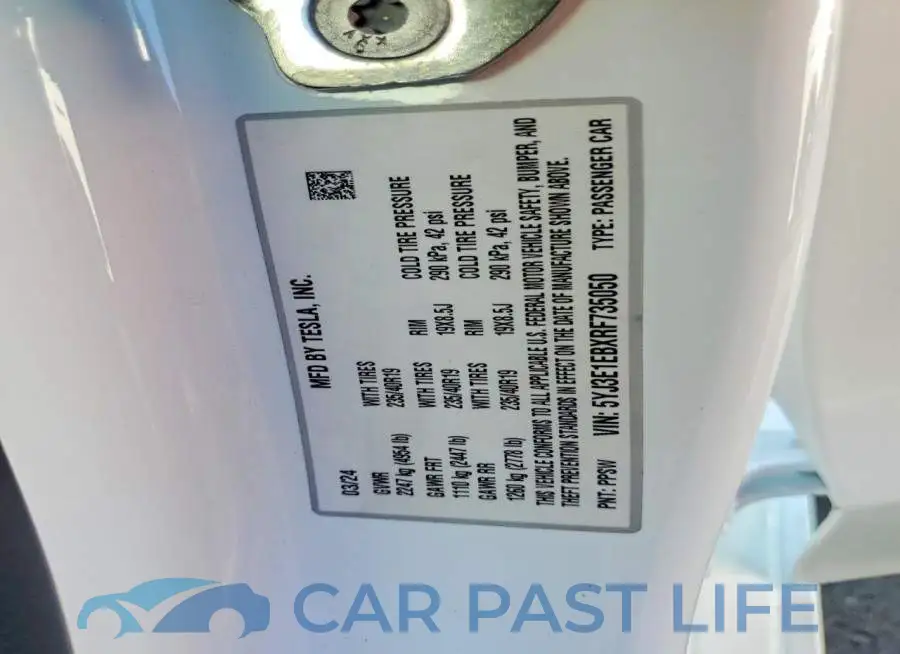5YJ3E1EBXRF735050# 12