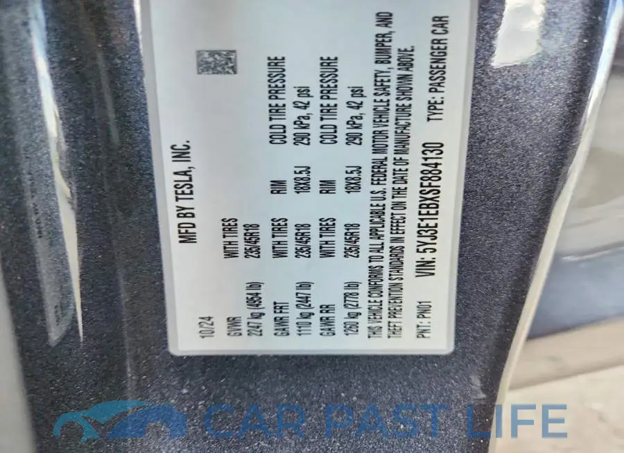 5YJ3E1EBXSF884130# 12