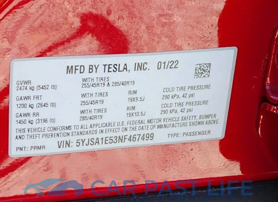 5YJSA1E53NF467499# 12