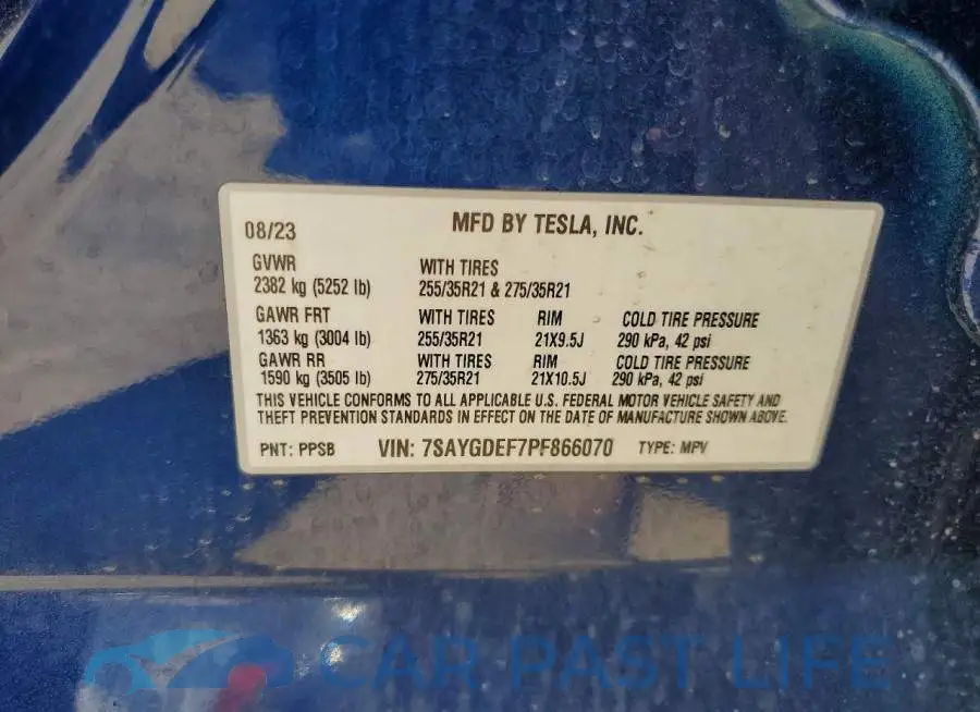 7SAYGDEF7PF866070# 14