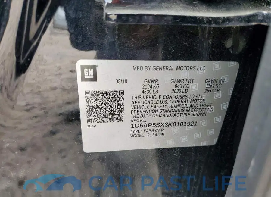 1G6AP5SX3K0101921# 12
