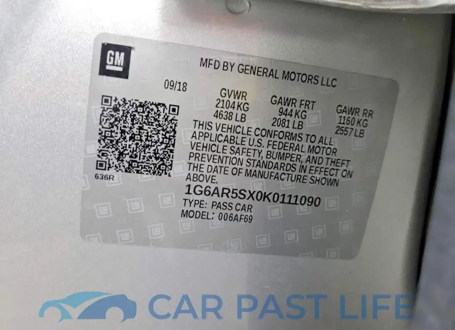 1G6AR5SX0K0111090# 12