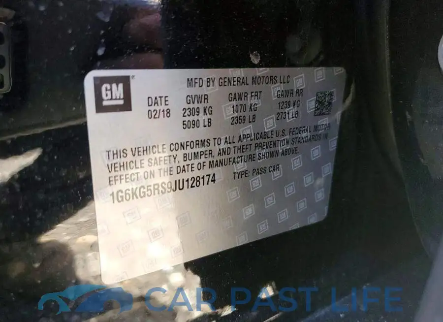 1G6KG5RS9JU128174# 12