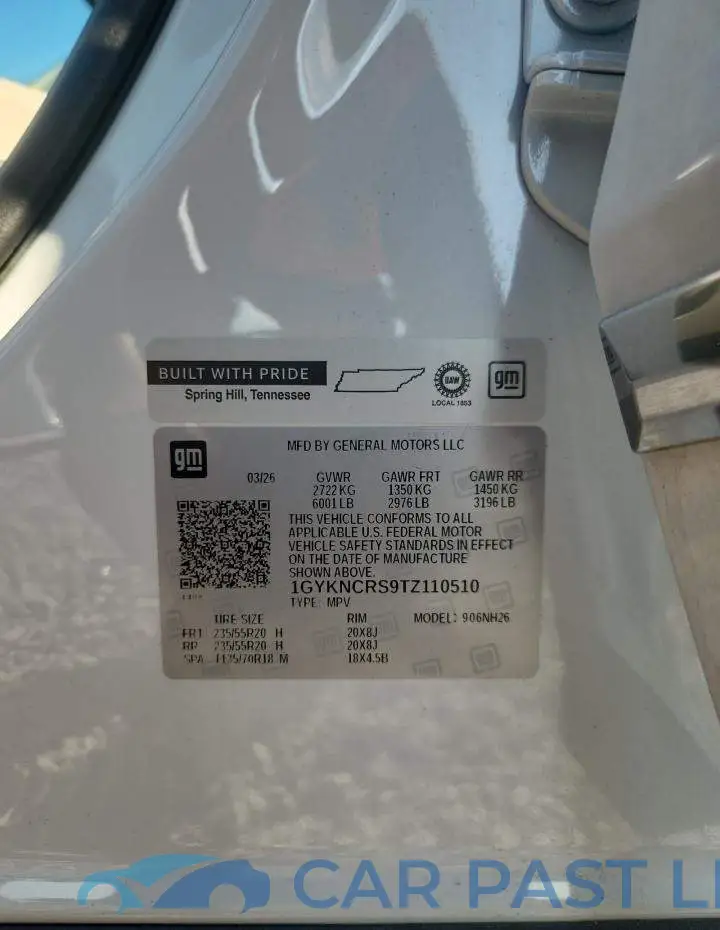 1GYKNCRS9TZ110510# 13