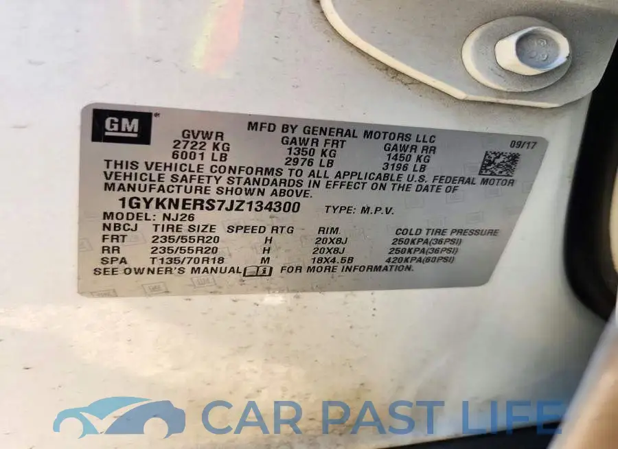 1GYKNERS7JZ134300# 12