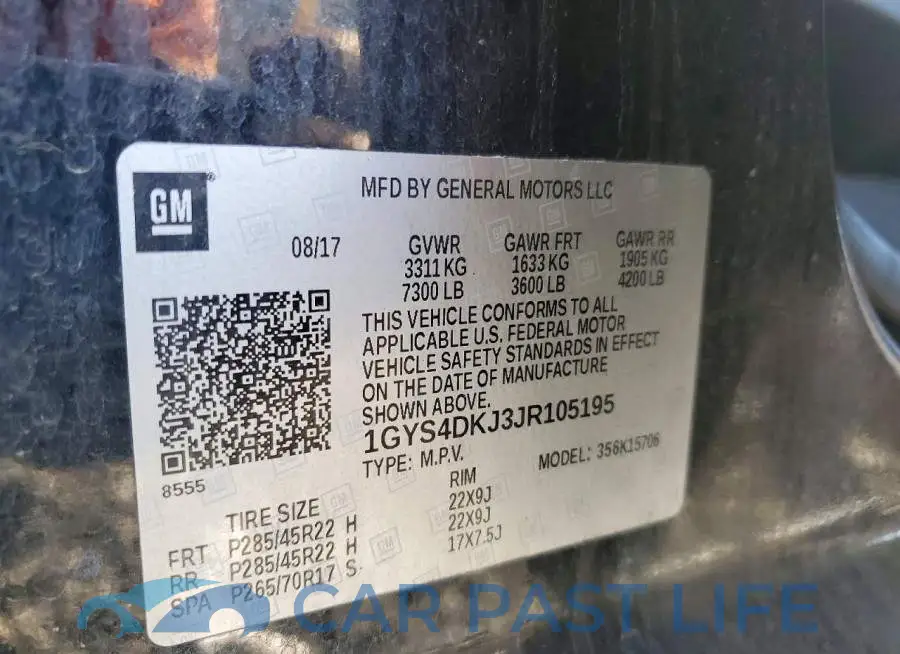 1GYS4DKJ3JR105195# 13