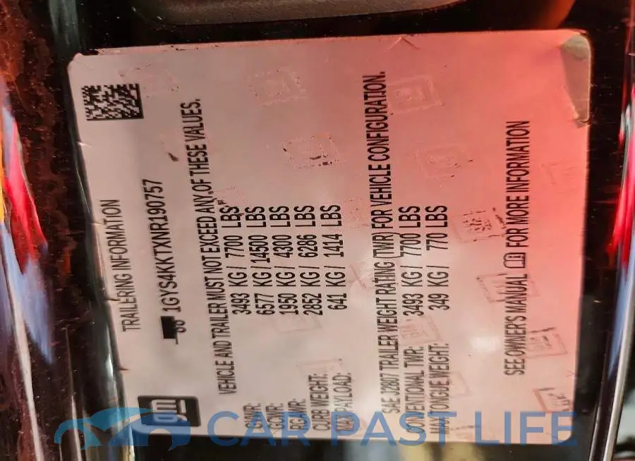 1GYS4KKTXNR190757# 13