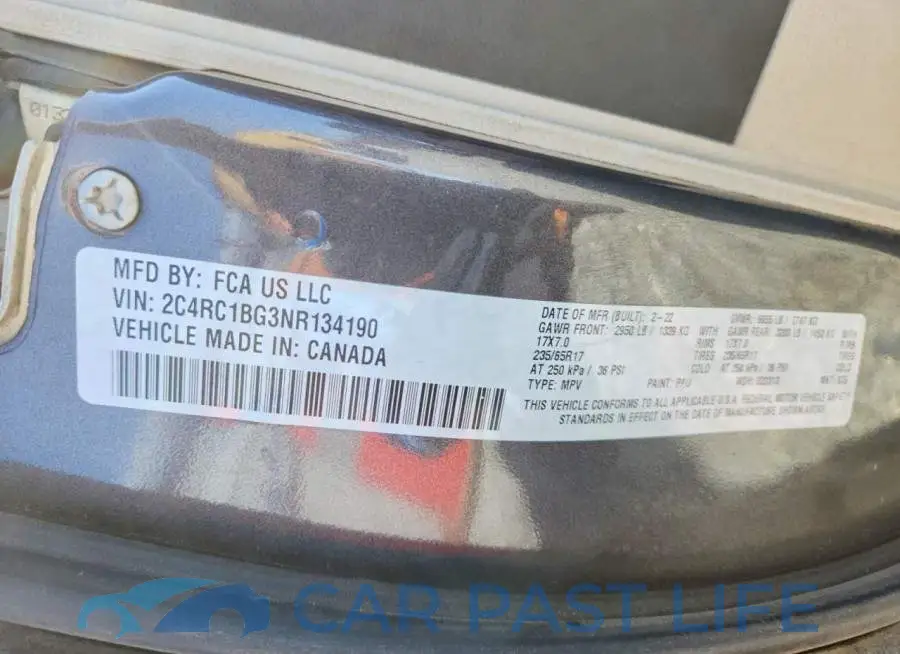 2C4RC1BG3NR134190# 14