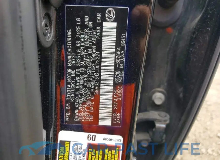58AGZ1B12LU075221# 12