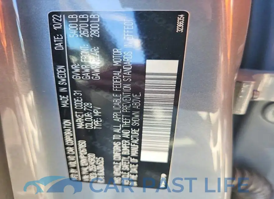 YV4L12RN1P1267850# 13