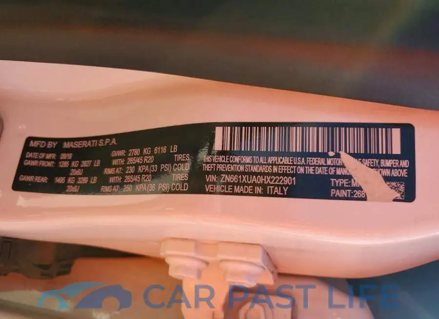 ZN661XUA0HX222901# 14