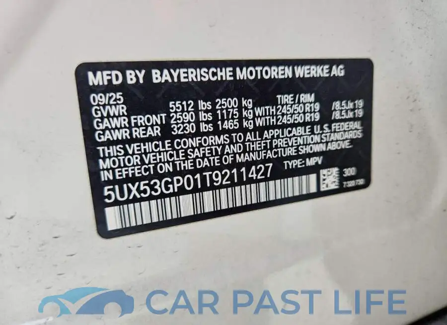 5UX53GP01T9211427# 14