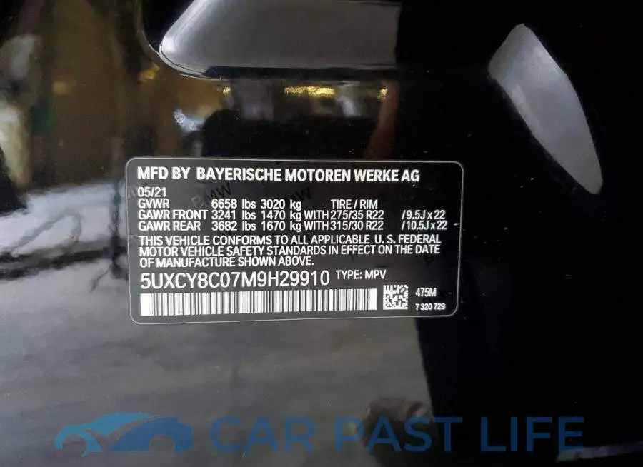 5UXCY8C07M9H29910# 13
