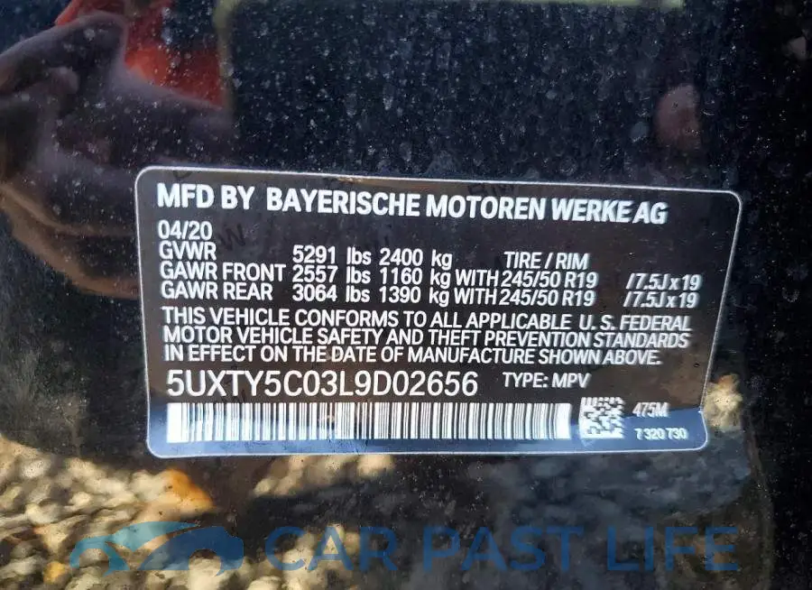 5UXTY5C03L9D02656# 13
