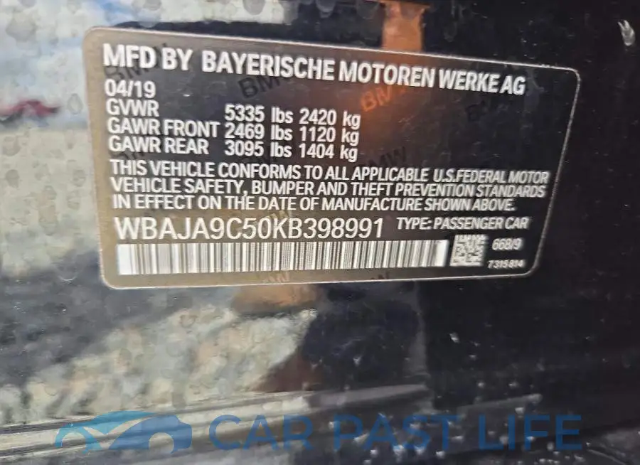 WBAJA9C50KB398991# 12