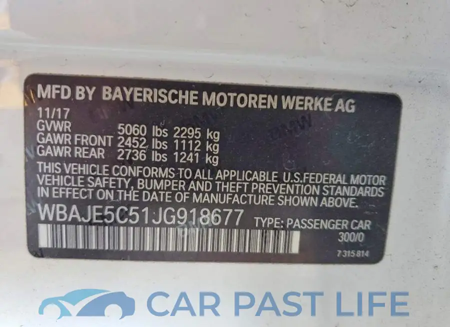 WBAJE5C51JG918677# 12
