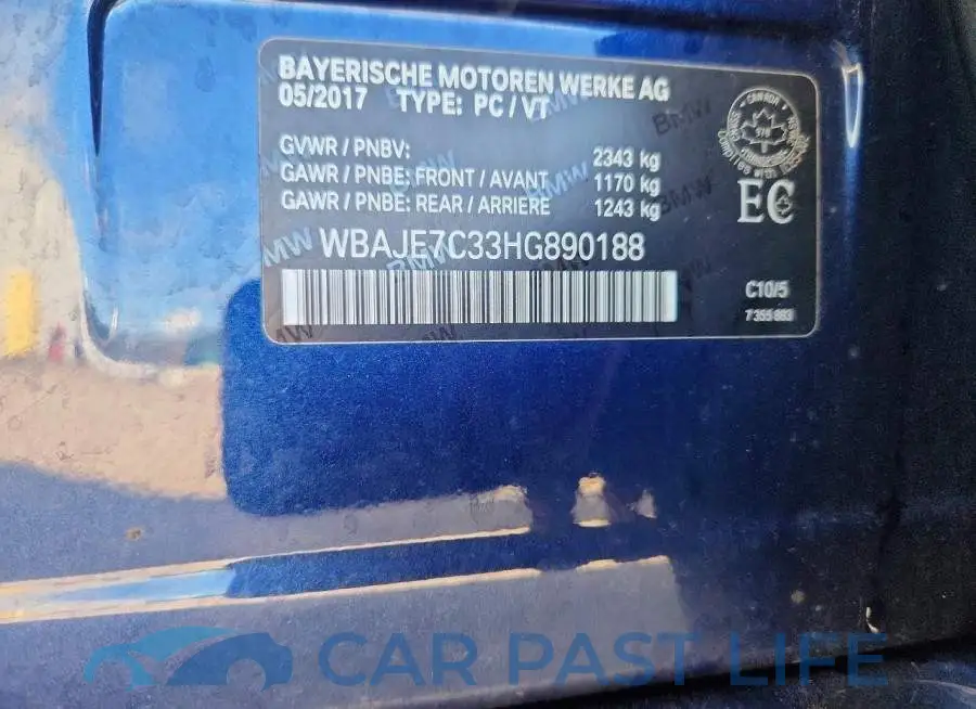 WBAJE7C33HG890188# 13