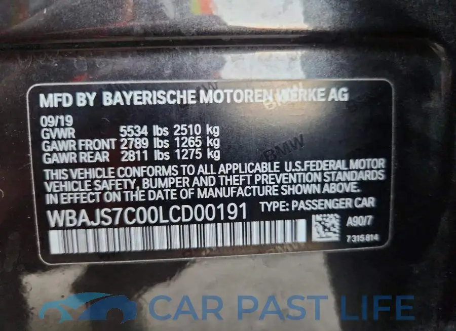 WBAJS7C00LCD00191# 12