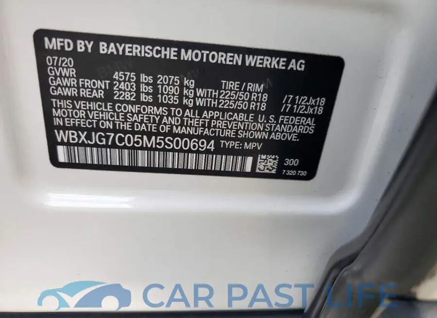 WBXJG7C05M5S00694# 13