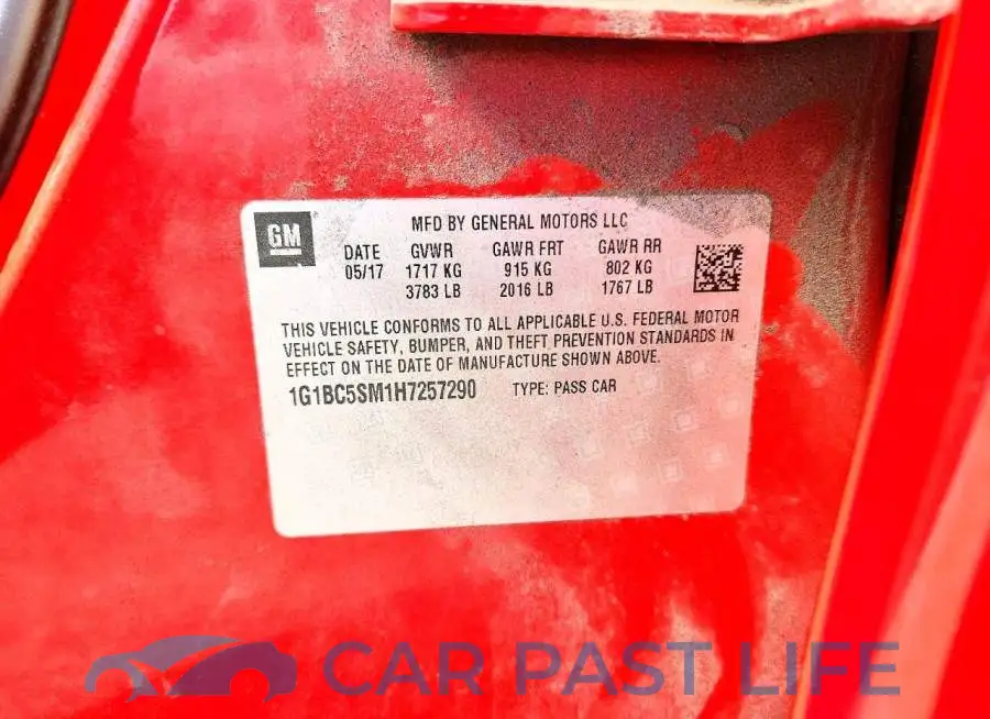 1G1BC5SM1H7257290# 12
