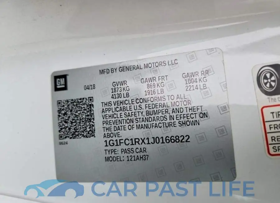 1G1FC1RX1J0166822# 12