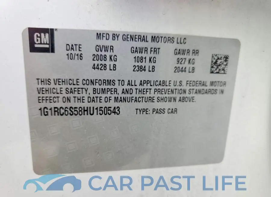 1G1RC6S58HU150543# 12