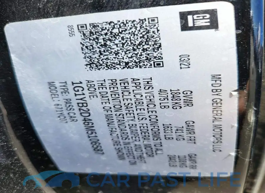 1G1YB2D46M5106587# 12