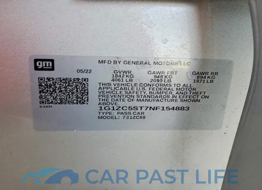 1G1ZC5ST7NF154883# 13