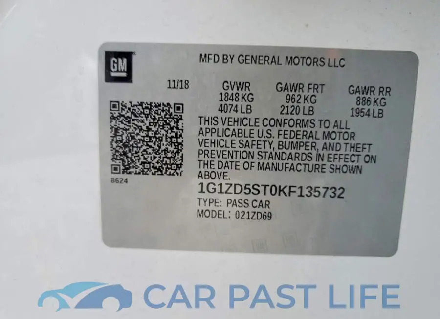 1G1ZD5ST0KF135732# 12