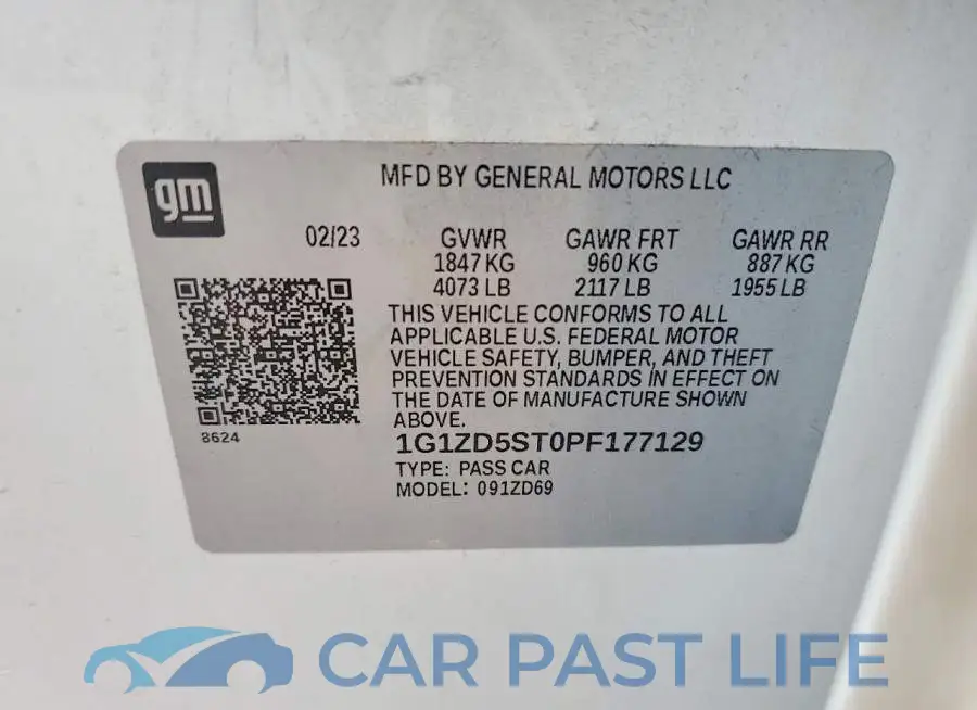 1G1ZD5ST0PF177129# 12