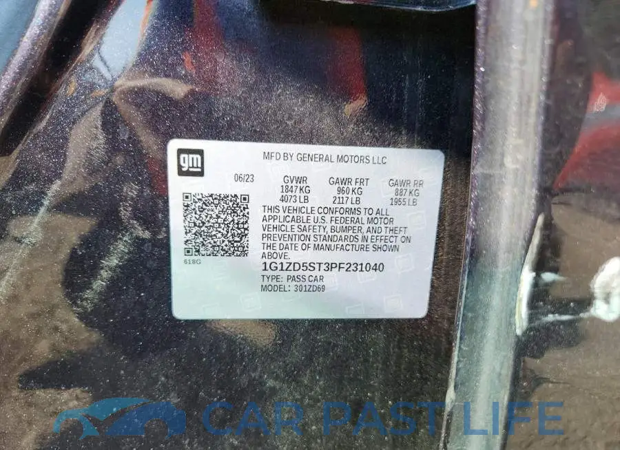 1G1ZD5ST3PF231040# 12