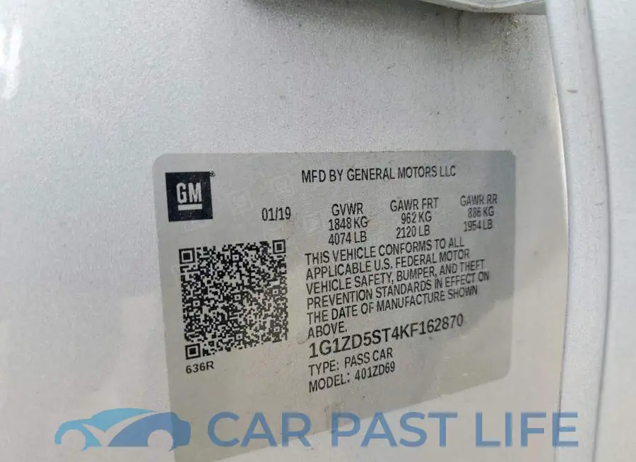 1G1ZD5ST4KF162870# 12