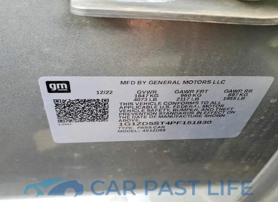1G1ZD5ST4PF151830# 13