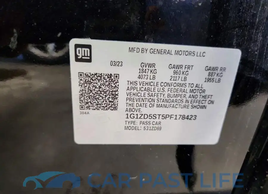 1G1ZD5ST5PF178423# 12