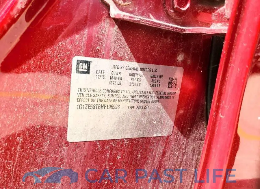 1G1ZE5ST6HF196993# 12